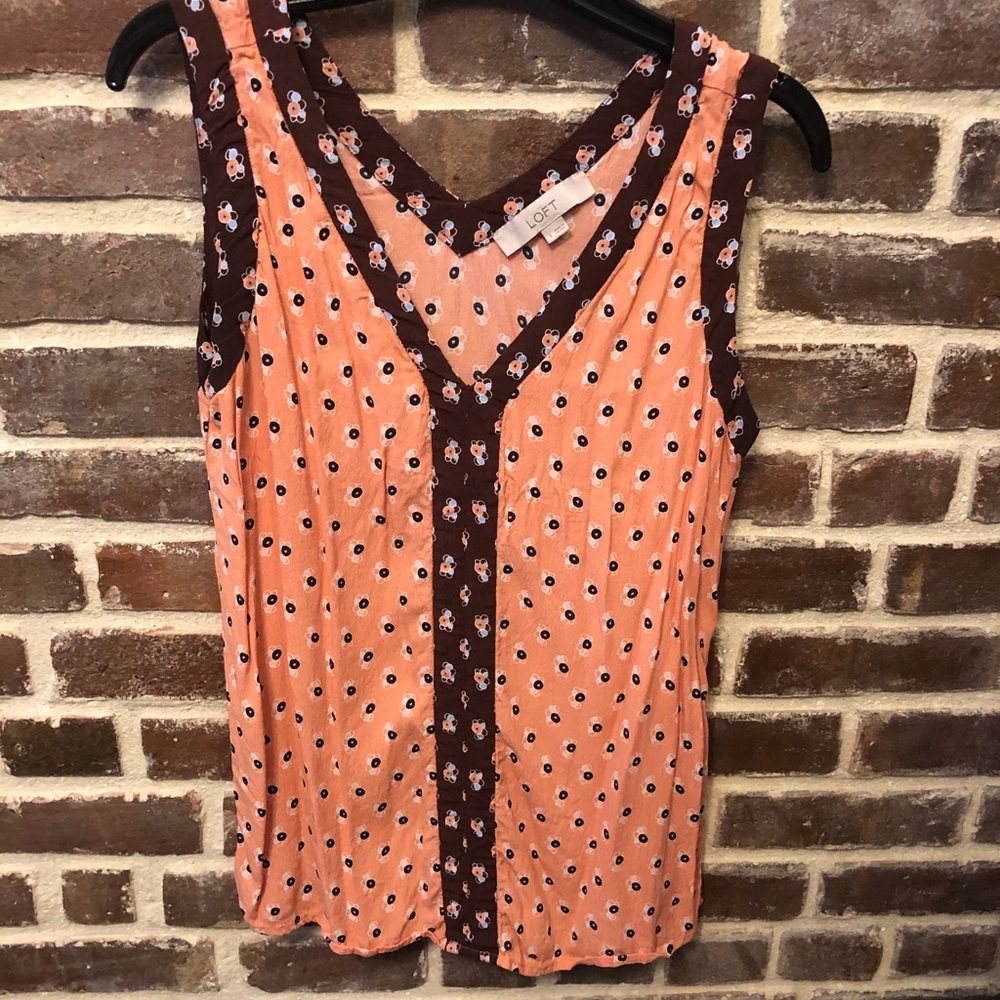 LOFT tank with floral pattern